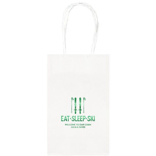 Eat Sleep Ski Medium Twisted Handled Bags